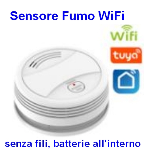 Sensore di Fumo Wifi senza fili con APP Tuya